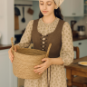 «Марианна» — винтажное приталенное платье с цветочным принтом и корсетом